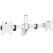 VIVO White Steel Telescoping Flush Wall Mount for Dual 21