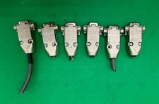 Lot of 6 AMP DB9 9-Pin Male D-Sub Metal Hood Connectors RE picture