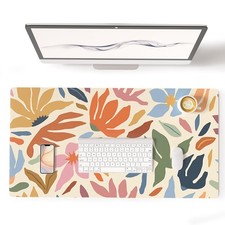 Abstract Floral PU Leather Large Pad, 31.5
