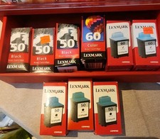 Lot-9 Lexmark 50/60 Ink Cartridges NOS P700,P3100,Z12,Z22 Z32 Z700 SERIES SEALED picture
