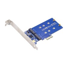 NFHK Dual SATA NGFF Key B+M SSD to PCIE 1x Motherboard Desktop Adapter Conver... picture