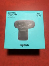 Brand New Logitech C270 HD Webcam Black HD Video Edits Microphone Recording picture