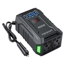 400W Car Power Inverter for Vehicles DC 12V to AC 110V Inverter - Black picture