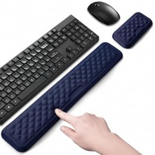 Keyboard Wrist Rest Memory Foam Wrist Support Pad Computer Laptop Gaming Navy picture