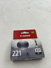 Genuine Canon CLI-221BK 221 OEM Black Ink Cartridge picture