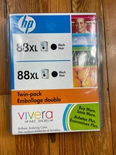 88XL HP Printer Ink  Black Vivera Twin Pack (larger ink Cartridges) , (**) picture