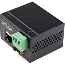 StarTech.com Industrial Fiber to Ethernet Media Converter - 100Mbps SFP to RJ45/ picture
