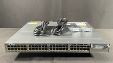 Cisco WS-C3750X-48PF-L 48 Port PoE Gigabit Switch / 2x AC- Same Day Shipping picture