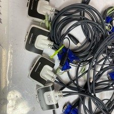 Lot 4 IOGEAR GCS632U 2-Port USB VGA KVM Switch Box w/ Built-In Cables & Audio picture