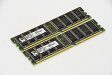 1GB Kingston ValueRAM DDR1 400 MHz (2x512MB) PC-3200 KVR400X64C3AK2/1G Pair picture