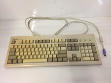 Vintage Dell QuietKey SK-1000REW Beige PS/2 Computer Keyboard Retro Gaming picture