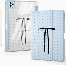 Cute Polka Dot Black Bow for Ipad (A16) 11Th Gen Case 11 Inch 2025, for Ipad 10T picture