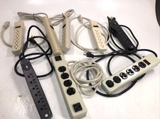 Lot of 8 Power Strips 6-outlet Varied Cord Length Mixed Brands See Photos picture