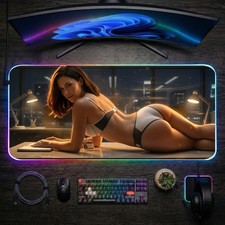 Lois Lane DC Comics LED RGB Gaming Desk Mat Mouse Pad Gamer Setup picture