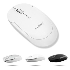 Macally Wireless Bluetooth Mouse for Mac, MacBook Pro/Air, iPad, and PC White picture