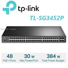 Tp-link Omada TL-SG3452P JetStream 52-Port Gigabit L2+ Managed Switch w/ 48 PoE picture