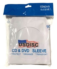 USDISC Paper Sleeves 100g Window, Flap (White) Lot picture