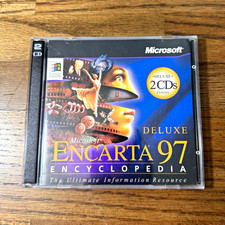 Microsoft Encarta 97 Encyclopedia Deluxe 2 CD Set for Windows 95 English picture