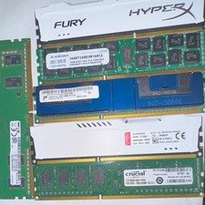 Lot of 6 Mixed DDR3 DDR4 RAM 4GB 16GB 32GB HyperX Micron Samsung Untested picture