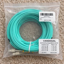 VANDESAIL  OM 3 Duplex MM 50/125Fiber Optic Cable SC/UPC -16.4FT 5-Pack New picture