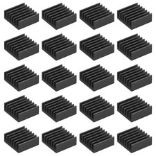 20 Pcs Heatsink 14x14x6mm Aluminum Heat Sink with Thermal Blue Sticker Black picture