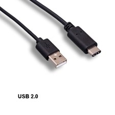 LOT 10pcs Black 3' USB 2.0 Type A to Type C Cable Data Sync Charge for PC HDD picture