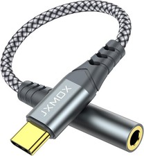 JXMOX USB Type C to 3.5mm Female Headphone Jack Adapter, C 1-Pack, Grey  picture