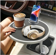 Car Desk for Laptop, 360° Rotating Tray with Cup Holder and Phone Stand picture
