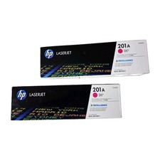 HP 201A Magenta 2 PACK Original LaserJet Toner Cartridge - New In Sealed Boxes picture