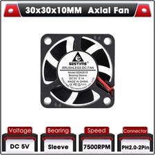 3D Printer Mini DC Brushless Cooling Fan 30x30x10mm 5V 12V 24V 2-Pin Axial picture