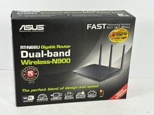 ASUS RT-N66U Gigabit Router Dual-Band Wireless-N900 WiFi Used Working picture