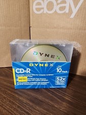 Dynex 10-Pack CD-R 52X 700MB/80Min With Slimline Cases New In Package  picture