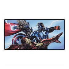 Avengers Big Three Comic Style Action Pose Mouse Pad Desk Mats Marvel Comics picture