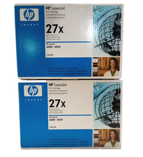 TWO HP 27X Dual Pack Black Toner Cartridges C4127D/C4127X HP LaserJet 4000/4050 picture
