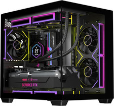 OV502 Pro M-ATX PC Case, Compact Panoramic Tempered Glass Gaming Case, Supports picture
