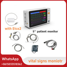 Portable Vital Signs  Patient Monitor Etco2 ECG NIBP SpO2 Pulse rate 5 inch,NEW picture