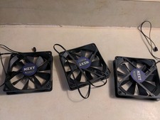 3x 120mm black nzxt case fans, lightly used picture