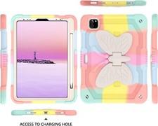 New iPad Pro 11 inch Case Air 4, Kids Butterfly Stand Shockproof Case Cover picture