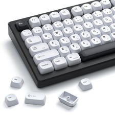 XVX PBT Keycaps - White Keycaps MOA Profile, Japanese Key caps 75 60 100 Perc... picture