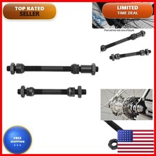 ECSiNG 1 Pair Bike Hub Axles Bicycle Front And Rear Hollow Shaft Steel Quick picture