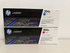 HP 304A Genuine OEM Toner 2-Pack CC531A Cyan CC533A Magenta LaserJet NEW picture