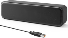 [Upgraded] Computer Speakers for Desktop PC, USB Plug-n-Play, External black picture