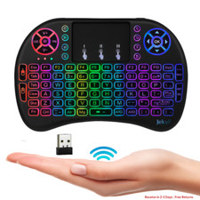 Teclado Bluetooth Inalambrico Con Panel y Luz Color Tactil Para Smart Tv PS4 PS5 picture