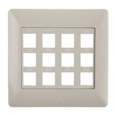 LEGRAND ON-Q 364305-03 ANYPORT DESIGNER WALLPLATE, FACEPLATE, 12 PORT, IVORY picture