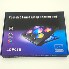 Kootek LCP08B Laptop Cooling Pad 5 Fans RGB USB-Powered Stand 12-17