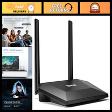 N300 2.4GHz WiFi Router, WISP Repeater Mode, Secure Internet for Smart Home, Eas picture