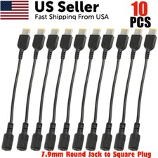 10x Round 7.9*5.5mm Jack to Square Plug Adapter for IBM Lenovo Laptop Notebook picture