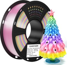 Silk Rainbow PLA Filament 1.75mm Lime Purple Blue Green Yellow picture