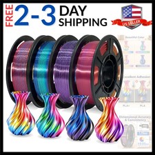 Shiny Tricolor Silk PLA+ 3D Printer Filament Bundle 1.75mm picture