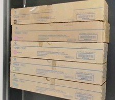 LOT OF 5 Konica Minolta GENUINE TN-514Y TN-514M  TN-514C TN-514K Toner Cartridge picture